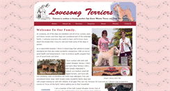 Desktop Screenshot of lovesongterriers.com