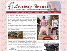 Tablet Screenshot of lovesongterriers.com